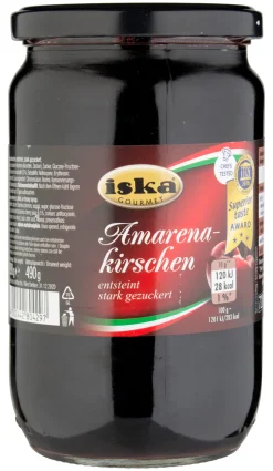 Amarenakirschen entsteint, stark gezuckert - iska (890g)