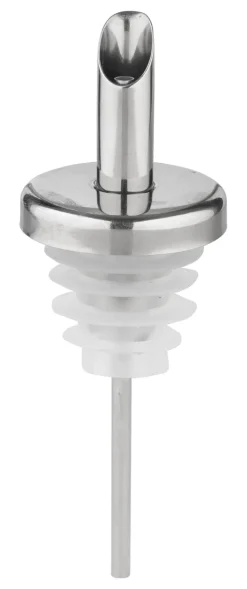 Ausgießer / Ölgießer, Schnabelform, Edelstahl und Silikonkorken