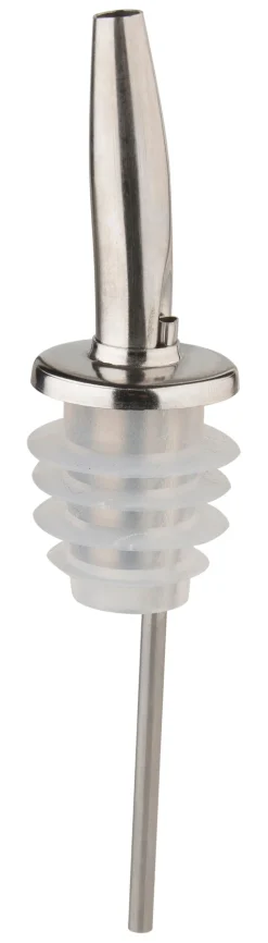 Ausgießer, konisch - Edelstahl, Silikonkork (mittel)