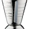 Barmaß / Jigger, mit Abstufung - Edelstahl (75ml)