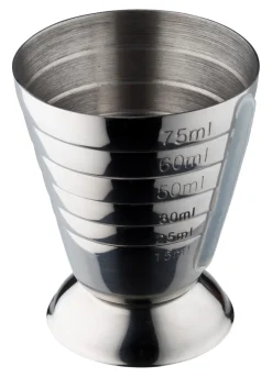 Barmaß / Jigger, mit Abstufung - Edelstahl (75ml)