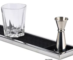 Barmatte, mit Edelstahlrahmen, mit Shot - 60,5x10cm