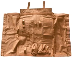 Bartasche LuxRoll, ohne Inhalt, Überbartools - braun