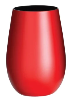 Becher, matt rot/schwarz, Elements Stölzle - 465ml