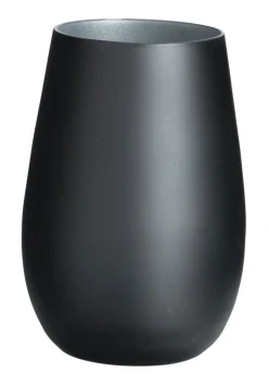 Becher, matt schwarz/silber, Elements Stölzle - 465ml