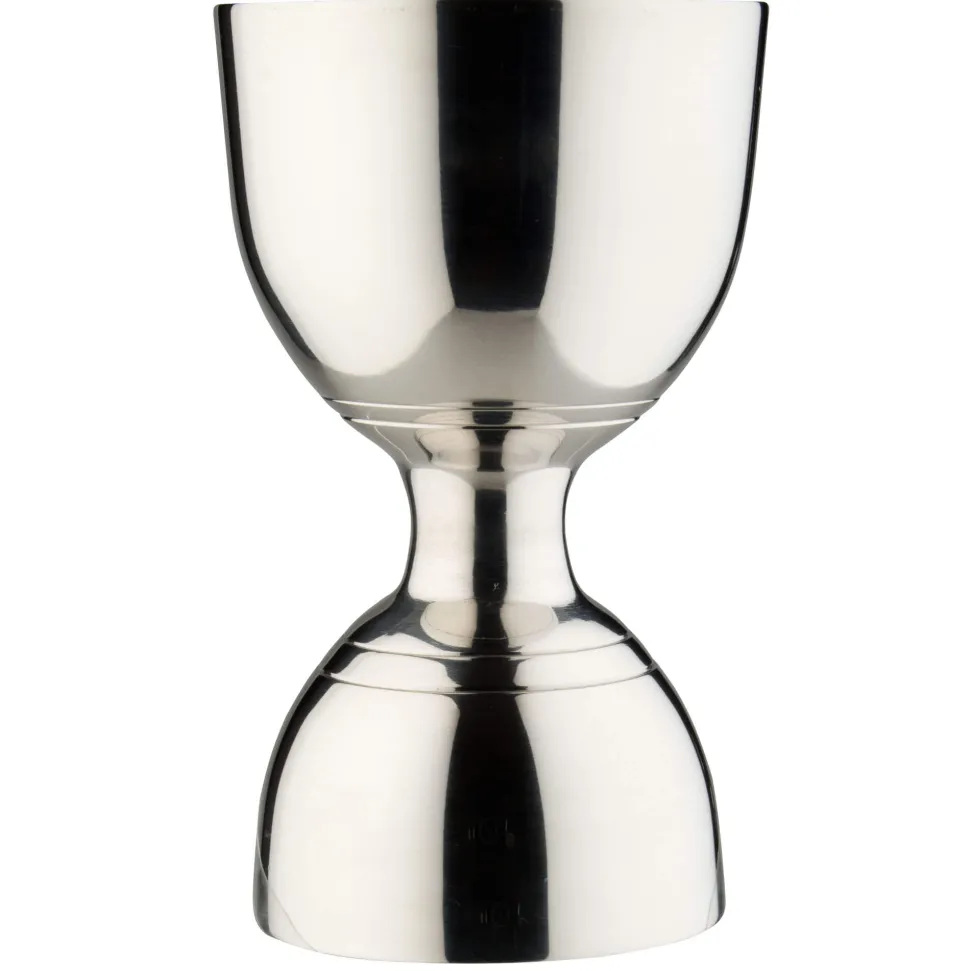 Bell-jigger / Doppelmessbecher, silberfarben - Edelstahl (30/60ml)