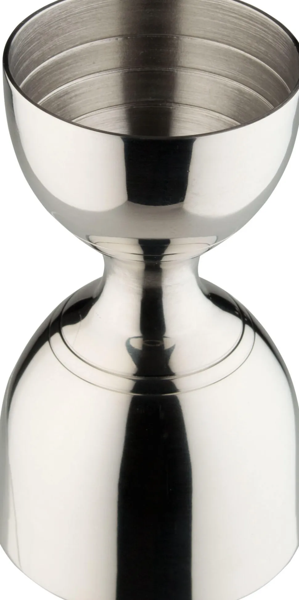 Bell-jigger / Doppelmessbecher, silberfarben - Edelstahl (30/60ml)