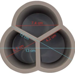 Besteckbehälter Beton, 3 Fächer - 14,6x13cm
