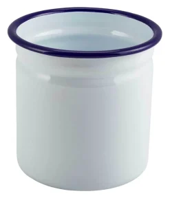 Besteckhalter Emaille weiß - 11x11,5cm