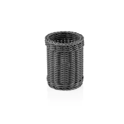 Besteckkorb zylinder, Polypropylen grau - 12x15cm