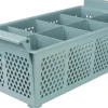 Besteck-Spülkorb, PP Kunststoff grau, stapelbar - 42,5x20,5x15cm