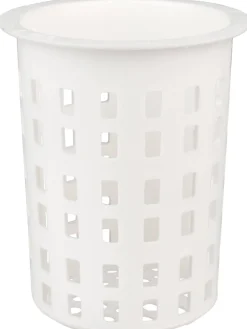 Besteck-Spülkorb rund, Kunststoff weiß - 11x13,5cm