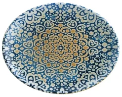 Bonna Alhambra Moove Platte oval 31x24cm blau - 6 Stück