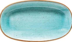 Bonna Aura Aqua Gourmet Platte oval 34x19cm türkis - 6 Stück