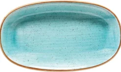 Bonna Aura Aqua Gourmet Platte oval 24x14cm türkis - 12 Stück