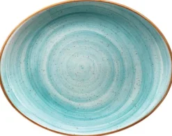 Bonna Aura Aqua Moove Platte oval 31x24cm türkis - 6 Stück