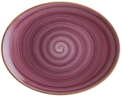 Bonna Aura Blackberry Moove Platte oval 31x24cm lila - 6 Stück