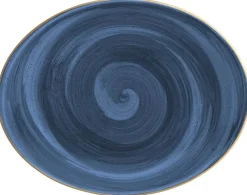 Bonna Aura Dusk Moove Platte oval 31x24cm blau - 6 Stück
