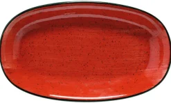 Bonna Aura Passion Gourmet Platte oval 19x11cm rot - 12 Stück