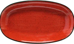 Bonna Aura Passion Gourmet Platte oval 24x14cm rot - 12 Stück