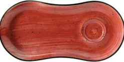 Bonna Aura Passion Gourmet Setplatte 25x12cm rot - 12 Stück