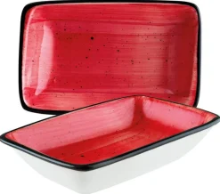 Bonna Aura Passion Moove Rechteckschale 16x9cm rot - 12 Stück