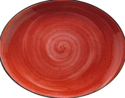 Bonna Aura Passion Moove Platte oval 31x24cm rot - 6 Stück