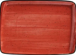 Bonna Aura Passion Moove Platte 23x16cm rot - 12 Stück
