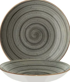 Bonna Aura Space Bloom Teller tief 25cm grau - 6 Stück
