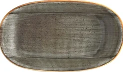Bonna Aura Space Gourmet Platte oval 34x19cm grau - 6 Stück