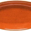 Bonna Aura Terracotta Gourmet Platte oval 19x11cm orange - 12 Stück
