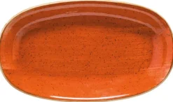 Bonna Aura Terracotta Gourmet Platte oval 34x19cm orange - 6 Stück
