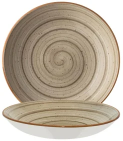 Bonna Aura Terrain Bloom Teller tief 28cm beige - 6 Stück