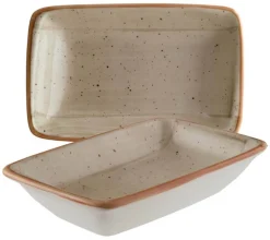 Bonna Aura Terrain Moove Rechteckschale 16x9cm beige - 12 Stück