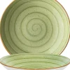 Bonna Aura Therapy Bloom Teller tief 25cm grün - 6 Stück