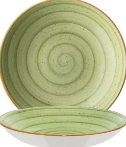 Bonna Aura Therapy Bloom Teller tief 28cm grün - 6 Stück