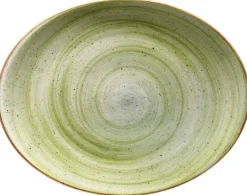 Bonna Aura Therapy Moove Platte oval 31x24cm grün - 6 Stück