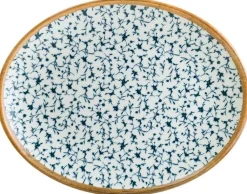 Bonna Calif Moove Platte oval 36x28cm blau - 6 Stück