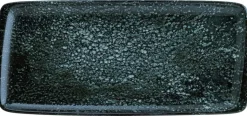 Bonna Cosmos Black Moove Platte 34x16cm schwarz - 12 Stück