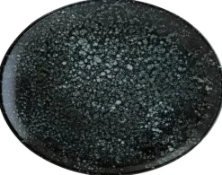 Bonna Cosmos Black Moove Platte oval 31x24cm schwarz - 6 Stück