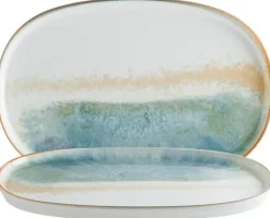 Bonna Fium Hygge Platte oval 34x23cm blau - 6 Stück