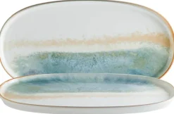 Bonna Fium Hygge Platte oval 30x16cm blau - 6 Stück