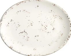 Bonna Grain Moove Platte oval 31x24cm creme - 6 Stück