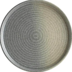 Bonna Hornfels Ripple Teller flach 21cm grau - 6 Stück