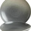 Bonna Hornfels Ripple Teller tief 19cm grau - 6 Stück