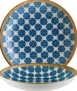 Bonna Lotus Bloom Teller tief 25cm blau - 6 Stück