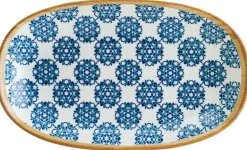 Bonna Lotus Gourmet Platte oval 34x19cm blau - 6 Stück