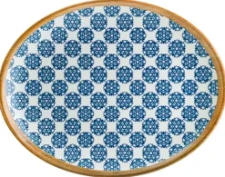 Bonna Lotus Moove Platte oval 25x19cm blau - 12 Stück