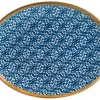 Bonna Lupin Moove Platte oval 36x28cm blau - 6 Stück