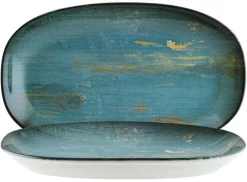 Bonna Madera Mint Gourmet Platte oval 24x14cm blau - 12 Stück